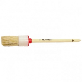 Кисть круглая, №18, 60 мм, натуральная щетина, деревянная ручка. MATRIX