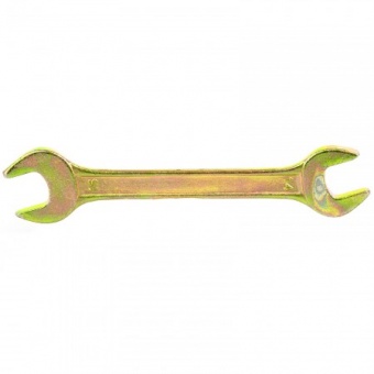 Ключ рожковый, 14 х 15 мм, желтый цинк СИБРТЕХ